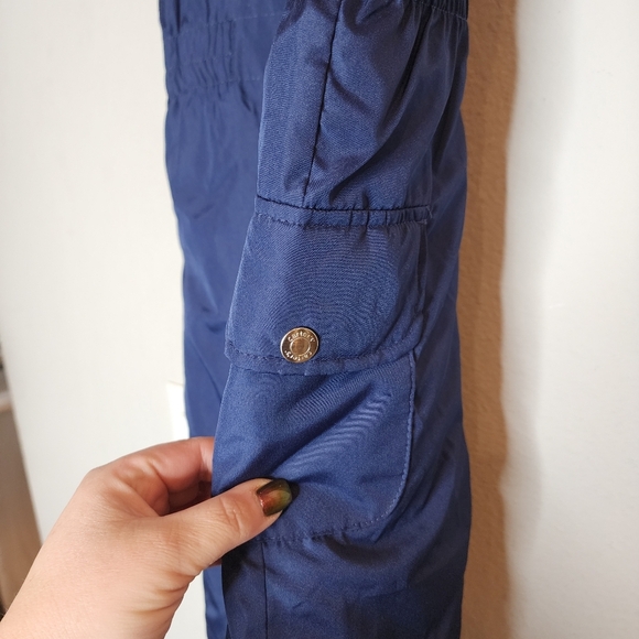 NWT Carters Snow Set Bibs & Puffer Coat Fleece Lined Blue Pink Floral Size S/4 - Picture 8 of 16